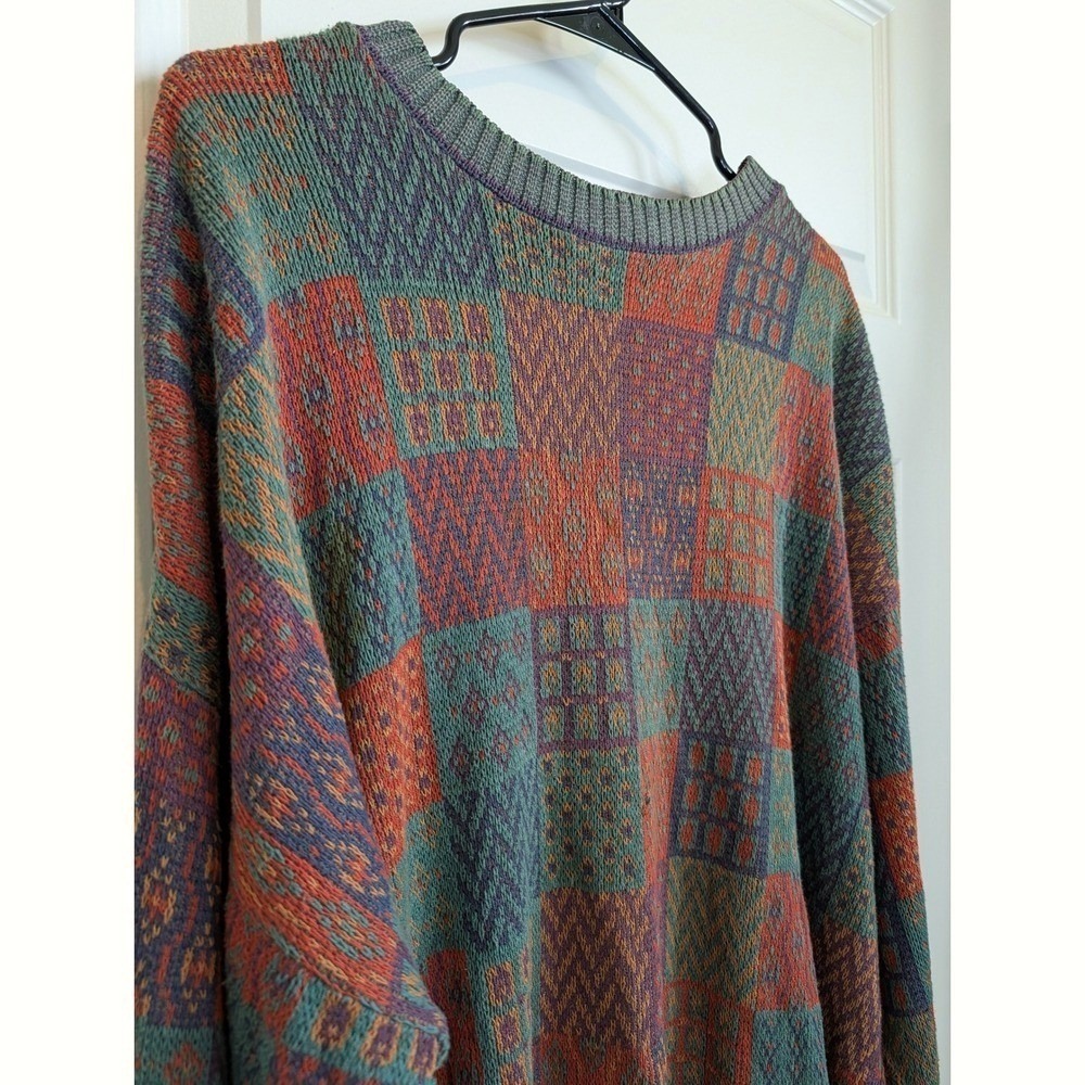 Crossings Geometric Patchwork Knit Sweater - Picture 4 of 6